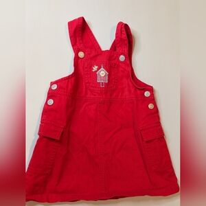 Kids Red Pinafore Dress - Cherokee Sz 18 Mos.